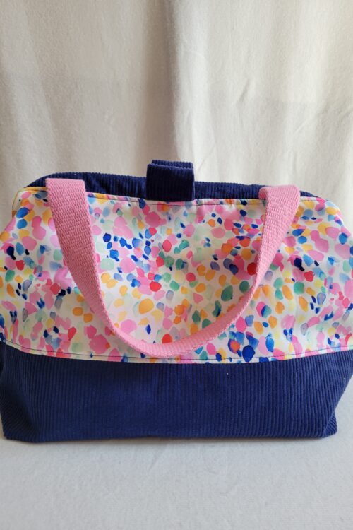 Sac à projets grand format bleu rose