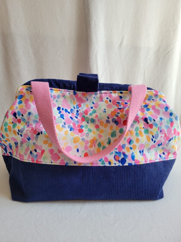 Sac à projets grand format bleu rose