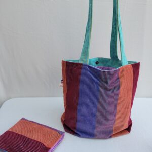 Sac à projets CABAS velours Pop Chaud