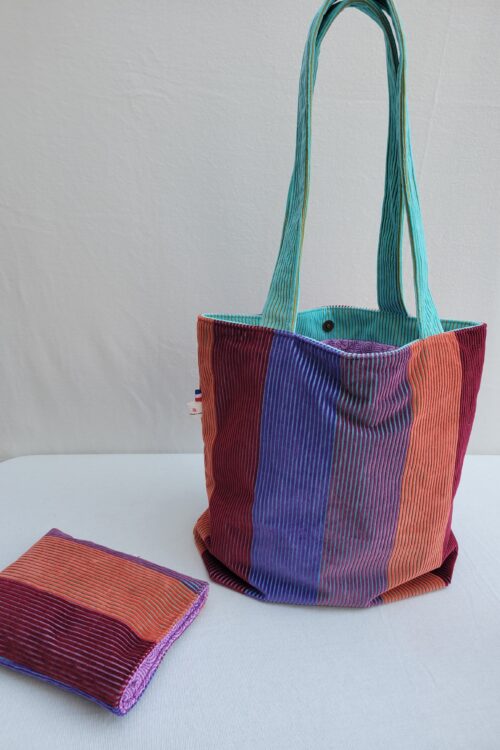 Sac à projets CABAS velours Pop Chaud