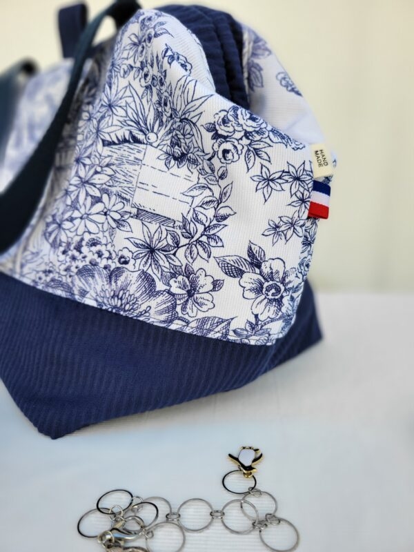 Sac-Jouy6 Sac à projets grand format Toile de Jouy