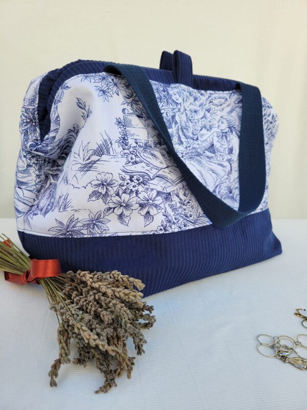 Sac-Jouy7 Sac à projets pour tricot crochet broderie en toile de Jouy