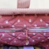 Sacs à projets et accessoires pour tricot crochet broderie rouge fleuri rose