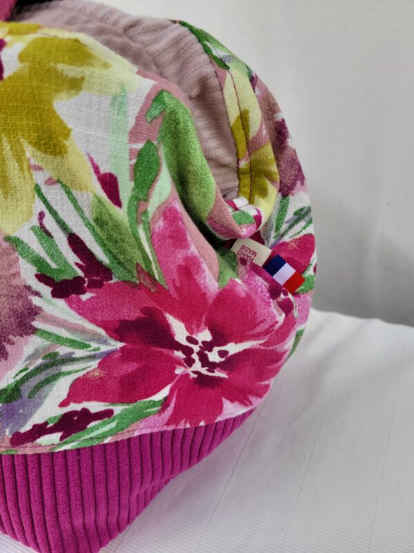 Sacs à projets et accessoires pour tricot crochet broderie rouge fleuri rose