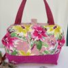 Sacs à projets et accessoires pour tricot crochet broderie rouge fleuri rose