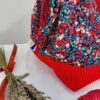 Sacs à projets et accessoires pour tricot crochet broderie rouge fleuri cerise