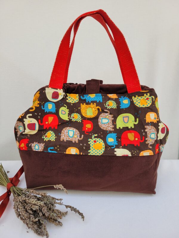 Sacs à projets et accessoires pour tricot crochet broderie motifs éléphants