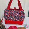 Sacs à projets et accessoires pour tricot crochet broderie rouge fleuri cerise