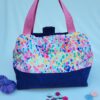 Sac_bleu_rose6 sac à projet tricot crochet broderie bleu rose
