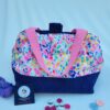 Sac_bleu_rose7 sac à projet tricot crochet broderie bleu rose