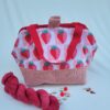 Sac_fraise11 sac à projet tricot crochet broderie fraises