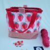 Sac_fraise2 sac à projet tricot crochet broderie fraises