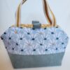 Sacs à projets tricot crochet broderie ocre et pétrole