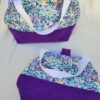 Sac à projets petit format fleurs violettes