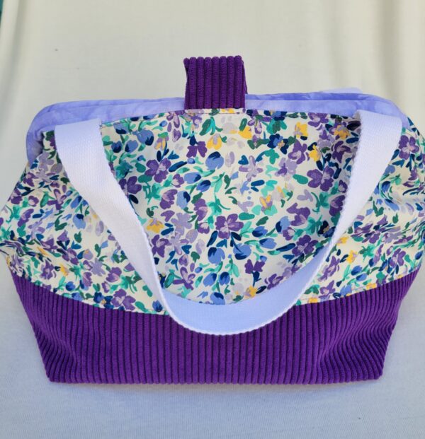 Sacs-violet5 (15) Sac à projets grand format fleurs violette