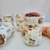 chaussette2 chaussette à cake ou pelote de laine avec fond motifs animaux