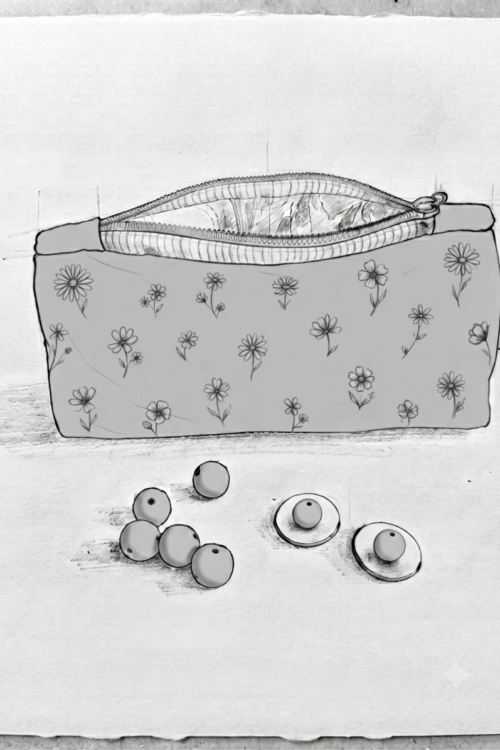 croquis crayon d'une trousse