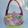 Petit sac à projet tricot crochet broderie velours fleuri