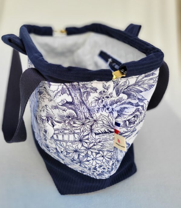 petit-sac-jouy4 Sacs à projets tricot crochet broderie toile de Jouy bleu/blanc
