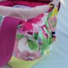 Petit sac à projet tricot crochet broderie velours fleuri