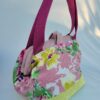 Petit sac à projet tricot crochet broderie velours fleuri