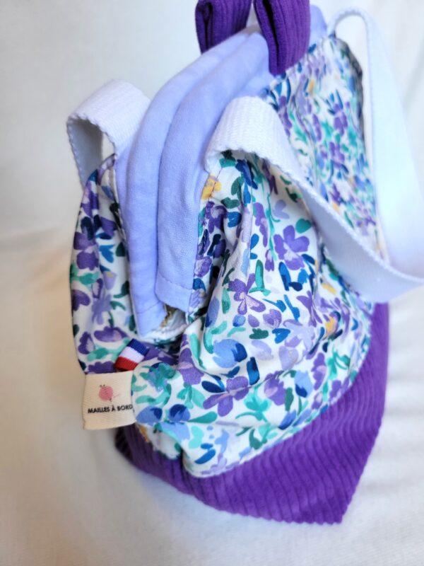 Sacs à projets tricot crochet broderie violet