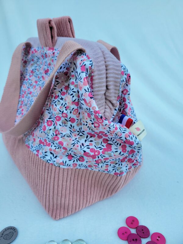 sac_vieux_rose13 sac à projet tricot crochet broderie tons roses