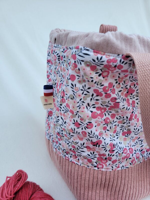 sac_vieux_rose2 sac à projet tricot crochet broderie tons roses