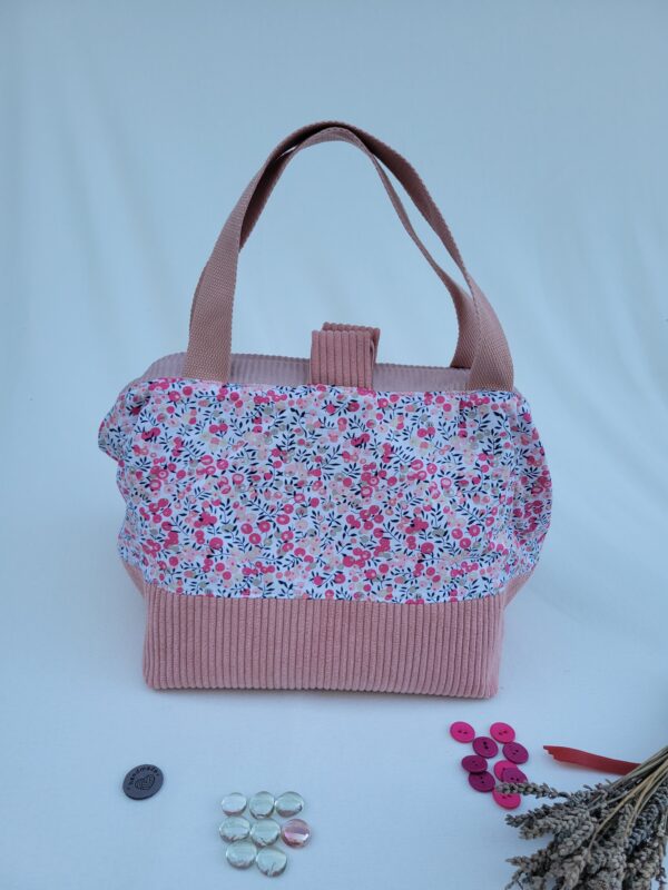 sac_vieux_rose6 sac à projet tricot crochet broderie tons roses