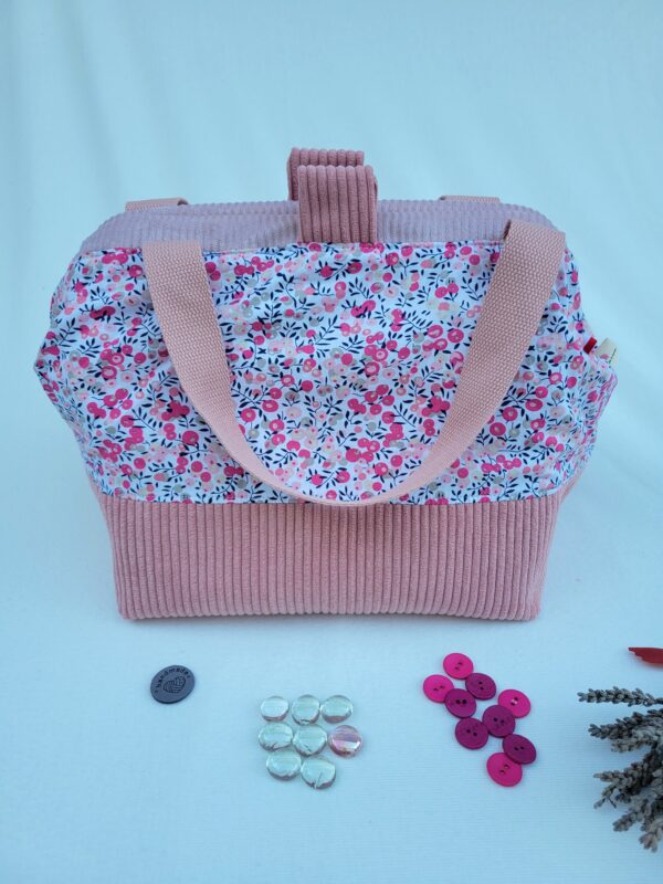 sac_vieux_rose9 sac à projet tricot crochet broderie tons roses